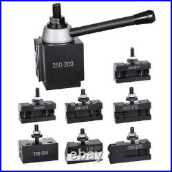 New Quick Change Tool Post Set, 8 Pcs, Includes Lathe Tool Holders, Wedge Type