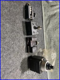 Phase II (2) Quick Change Tool Post Stock No. 250-222 With 3 Attachment Tools