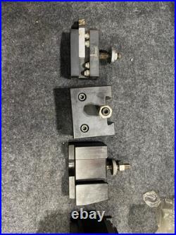 Phase II (2) Quick Change Tool Post Stock No. 250-222 With 3 Attachment Tools