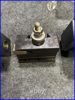 Phase II (2) Quick Change Tool Post Stock No. 250-222 With 3 Attachment Tools