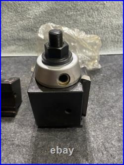 Phase II (2) Quick Change Tool Post Stock No. 250-222 With 3 Attachment Tools