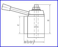 Piston Quick Change Tool Post Holder 200 Series 10-15 250-200 Kit Lathe