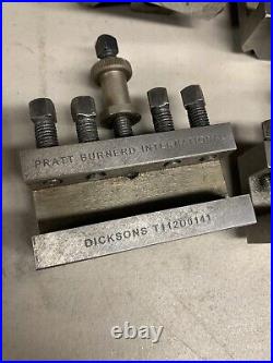 Pratt Burnerd Lathe Quick Change Tool Post Set A112D0000 Dicksons 4 Pcs Leblond
