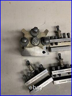 Pratt Burnerd Lathe Quick Change Tool Post Set A112D0000 Dicksons 4 Pcs Leblond