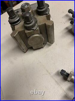 Pratt Burnerd Lathe Quick Change Tool Post Set A112D0000 Dicksons 4 Pcs Leblond
