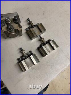 Pratt Burnerd Lathe Quick Change Tool Post Set A112D0000 Dicksons 4 Pcs Leblond