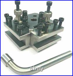 Quick Change T37 Tool Post Set+ 4 Holders Lathe 90-115 MM Center Height
