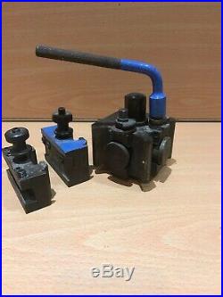 Quick Change Tool Post + 2 x Tool Holders Size T51 Suit Boxford Lathe