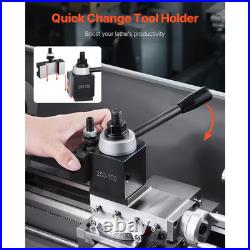 Quick Change Tool Post Set, 8Pcs, Includes Lathe Tool Holders 12 In. Metal Wedge