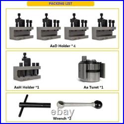 Quick Change Tool Post With 5pcs Holders 40 Position for Swing Lathe 120-220mm Quick Change Tool Post With 5pcs Holders 40 Position for Swing Lathe 120-220mm