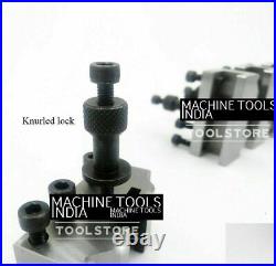 T37 Quick Change Tool post + 4 Holders Myford Lathe 90-115mm Center Height