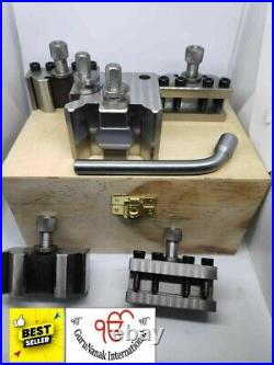 T37 Quick-Change Tool post ML7 Set of 5 pc With Wooden box. MAKE IN INDIA