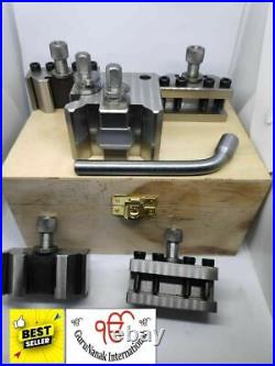T37 Quick-Change Tool post Myford ML7 Set of 5 pc With Wooden box. High quality