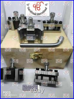 T37 Quick-Change Tool post Myford ML7 Set of 5 pc With Wooden box. High quality/