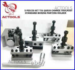 T51 Quick Change Toolpost Standard Boring Parting Holder 5 Pcs Set USA ACTOOLS