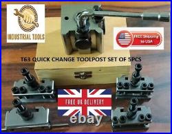 T63 Quick Change Tool Post Set Of 5 Pcs Colchester Bantam 25mm Capacity Wooden
