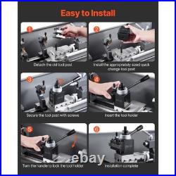 Uimoso 8-Piece Quick Change Tool Post Set for 6-12 Mini Lathe Swing