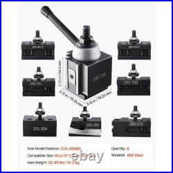 VEVOR Quick Change Tool Post Set, 8 Pcs, Includes Lathe Tool Holders, Wedge Type