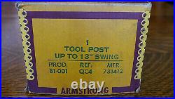 Vintage Armstrong 81-001 BXA Quick-Change Tool Post for 10 to 13 Inch Lathe