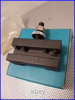 Yuasa 740-100 Quick Change Tool Post with two tool holders, 740-101 and 740-104