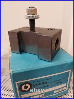 Yuasa 740-100 Quick Change Tool Post with two tool holders, 740-101 and 740-104