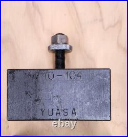 Yuasa Quick Change Tool Post Holder 740-100 & 2 Holders 10-12