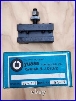 Yuasa Quick Change Tool Post Holder 740-100 & 2 Holders 10-12