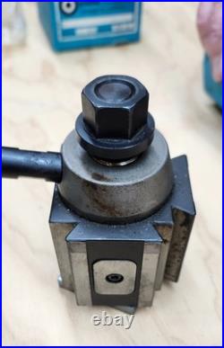 Yuasa Quick Change Tool Post Holder 740-100 & 2 Holders 10-12 Yuasa Quick Change Tool Post Holder 740-100 & 2 Holders 10-12