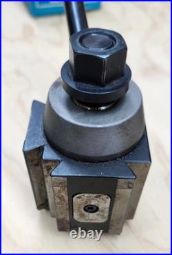 Yuasa Quick Change Tool Post Holder 740-100 & 2 Holders 10-12 Yuasa Quick Change Tool Post Holder 740-100 & 2 Holders 10-12